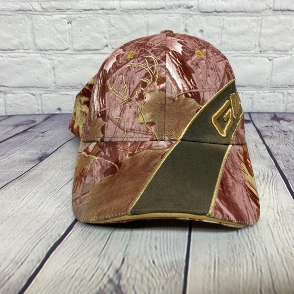 GMC Camo Hat Cap Strap Back Red Camouflage Outdoor Embroidered CHOKO One Size - Picture 5 of 10